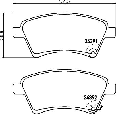 HELLA 8DB 355 012-511 - Jarrupala, levyjarru inparts.fi