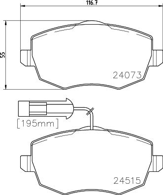 HELLA 8DB 355 012-861 - Jarrupala, levyjarru inparts.fi