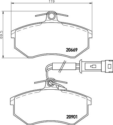 HELLA 8DB 355 017-651 - Jarrupala, levyjarru inparts.fi