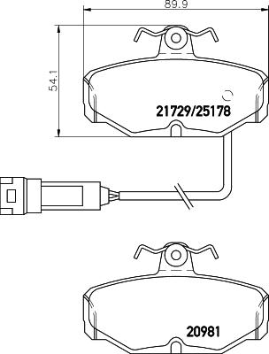 HELLA 8DB 355 017-631 - Jarrupala, levyjarru inparts.fi