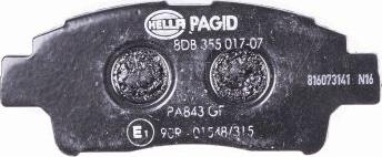 HELLA 8DB 355 017-071 - Jarrupala, levyjarru inparts.fi