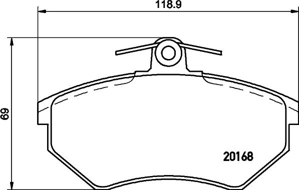 HELLA 8DB 355 017-891 - Jarrupala, levyjarru inparts.fi