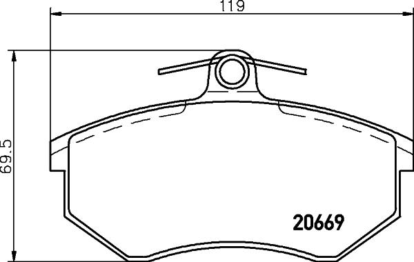 HELLA 8DB 355 017-701 - Jarrupala, levyjarru inparts.fi