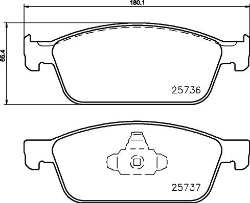 HELLA 8DB 355 039-711 - Jarrupala, levyjarru inparts.fi