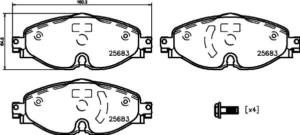 HELLA 8DB 355 031-951 - Jarrupala, levyjarru inparts.fi