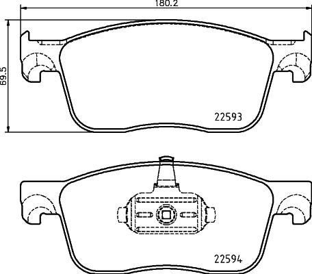 HELLA 8DB 355 031-541 - Jarrupala, levyjarru inparts.fi