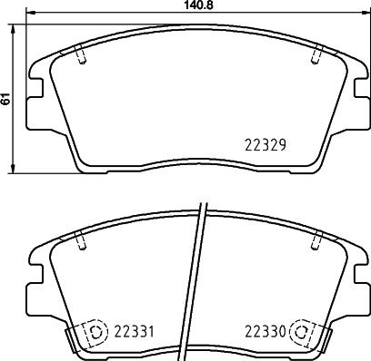 HELLA 8DB 355 031-671 - Jarrupala, levyjarru inparts.fi