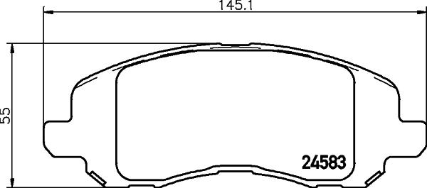 HELLA 8DB 355 031-071 - Jarrupala, levyjarru inparts.fi