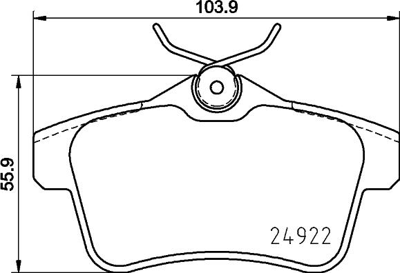 HELLA 8DB 355 031-811 - Jarrupala, levyjarru inparts.fi