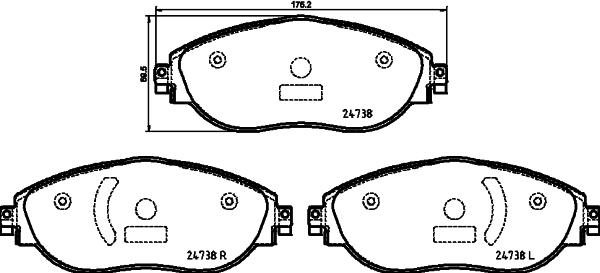 HELLA 8DB 355 031-751 - Jarrupala, levyjarru inparts.fi