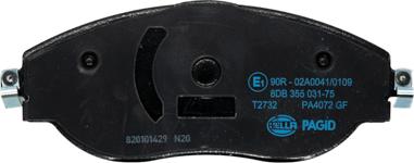 HELLA 8DB 355 031-751 - Jarrupala, levyjarru inparts.fi