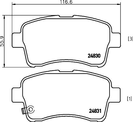 HELLA 8DB 355 029-681 - Jarrupala, levyjarru inparts.fi