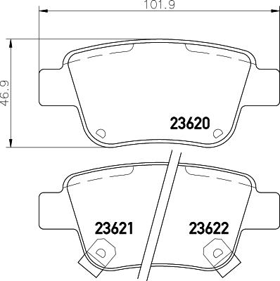 HELLA 8DB 355 029-621 - Jarrupala, levyjarru inparts.fi