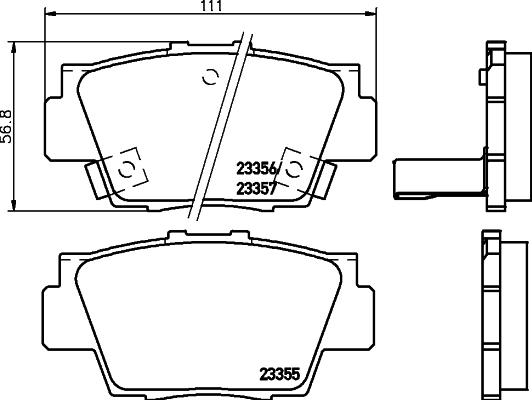 HELLA 8DB 355 029-031 - Jarrupala, levyjarru inparts.fi