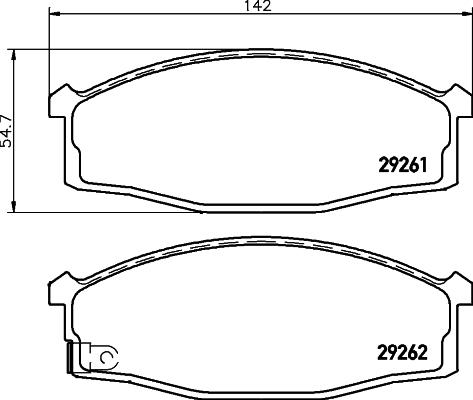 HELLA 8DB 355 029-871 - Jarrupala, levyjarru inparts.fi