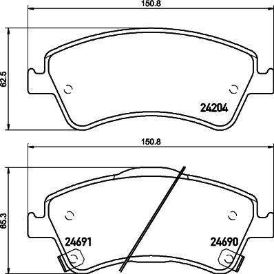 HELLA 8DB 355 029-721 - Jarrupala, levyjarru inparts.fi