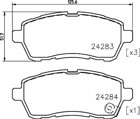 HELLA 8DB 355 025-501 - Jarrupala, levyjarru inparts.fi