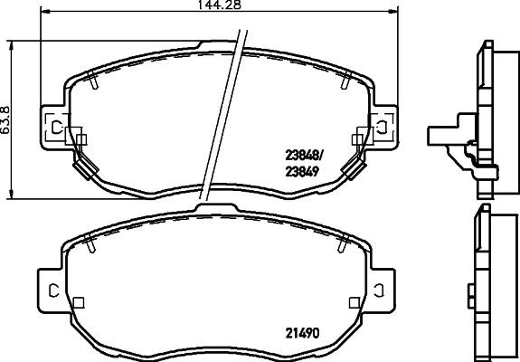 HELLA 8DB 355 026-991 - Jarrupala, levyjarru inparts.fi