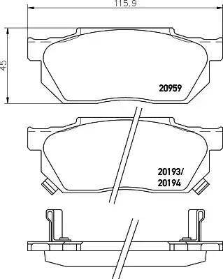 HELLA 8DB 355 005-641 - Jarrupala, levyjarru inparts.fi