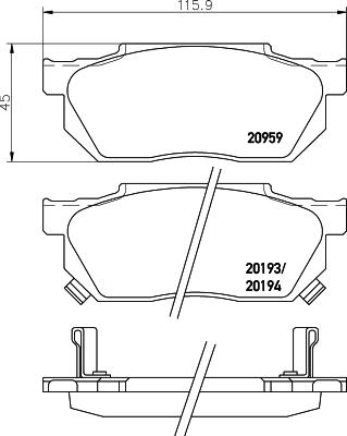 HELLA 8DB 355 026-831 - Jarrupala, levyjarru inparts.fi