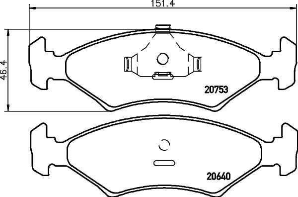 HELLA 8DB 355 026-781 - Jarrupala, levyjarru inparts.fi