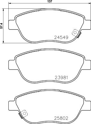 HELLA 8DB 355 020-881 - Jarrupala, levyjarru inparts.fi