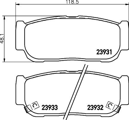 HELLA 8DB 355 020-221 - Jarrupala, levyjarru inparts.fi