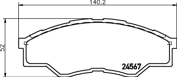 HELLA 8DB 355 028-631 - Jarrupala, levyjarru inparts.fi