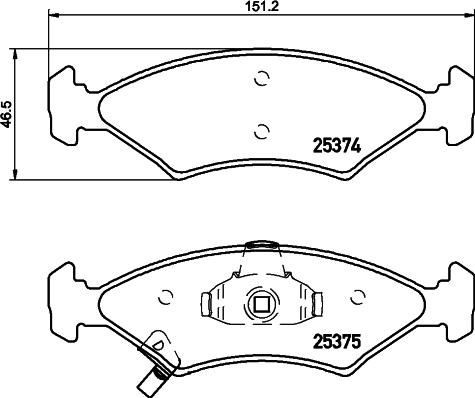 HELLA 8DB 355 028-891 - Jarrupala, levyjarru inparts.fi