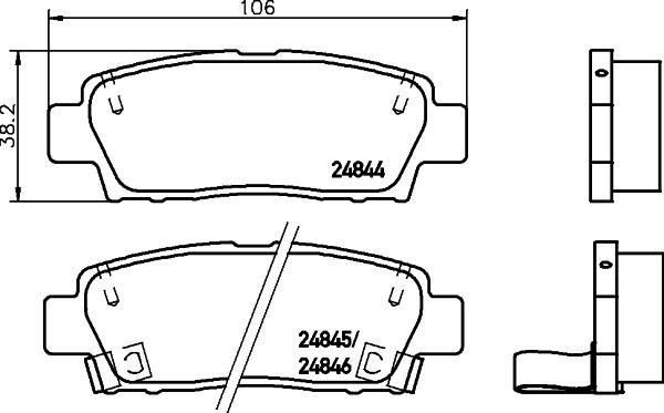 HELLA 8DB 355 028-751 - Jarrupala, levyjarru inparts.fi