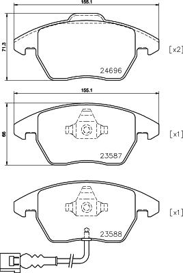 HELLA 8DB 355 023-161 - Jarrupala, levyjarru inparts.fi