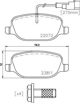 HELLA 8DB 355 023-351 - Jarrupala, levyjarru inparts.fi