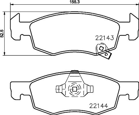 HELLA 8DB 355 023-261 - Jarrupala, levyjarru inparts.fi