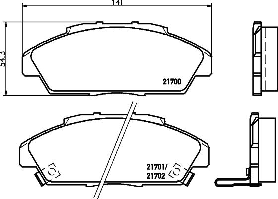 HELLA 8DB 355 027-221 - Jarrupala, levyjarru inparts.fi