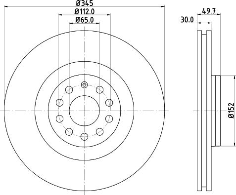 HELLA 8DD 355 109-541 - Jarrulevy inparts.fi