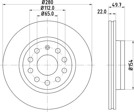 HELLA 8DD 355 109-561 - Jarrulevy inparts.fi