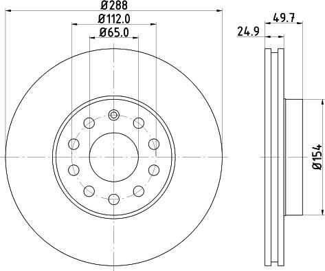 HELLA 8DD 355 109-581 - Jarrulevy inparts.fi