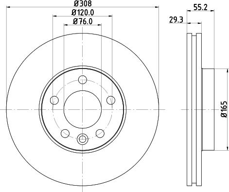 HELLA 8DD 355 109-651 - Jarrulevy inparts.fi