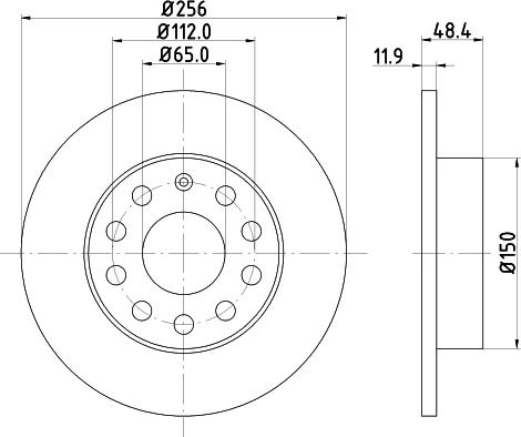 HELLA 8DD 355 109-631 - Jarrulevy inparts.fi