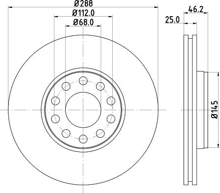 HELLA 8DD 355 109-621 - Jarrulevy inparts.fi