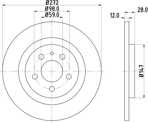 HELLA 8DD 355 109-151 - Jarrulevy inparts.fi