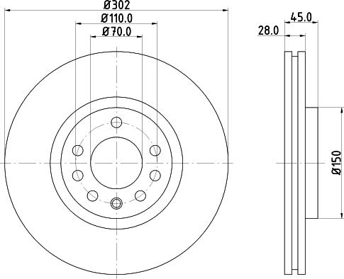 HELLA 8DD 355 109-172 - Jarrulevy inparts.fi