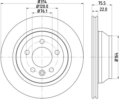 HELLA 8DD 355 109-801 - Jarrulevy inparts.fi