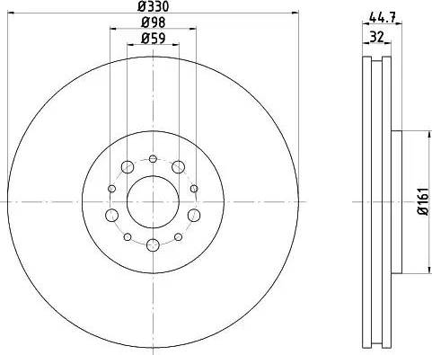 HELLA 8DD 355 109-381 - Jarrulevy inparts.fi