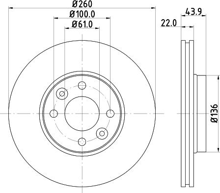 HELLA 8DD 355 109-331 - Jarrulevy inparts.fi