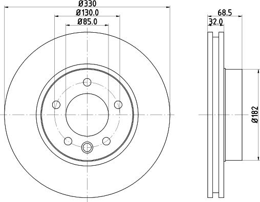 HELLA 8DD 355 109-742 - Jarrulevy inparts.fi