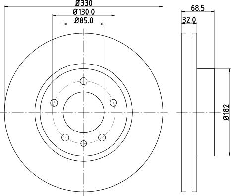 HELLA 8DD 355 109-722 - Jarrulevy inparts.fi