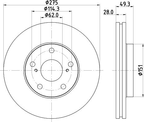 HELLA 8DD 355 104-931 - Jarrulevy inparts.fi