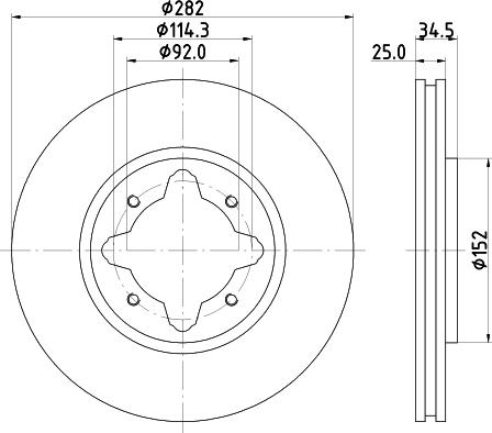 HELLA 8DD 355 104-971 - Jarrulevy inparts.fi