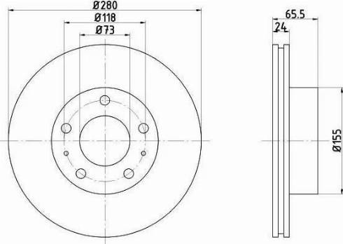 HELLA 8DD 355 104-411 - Jarrulevy inparts.fi